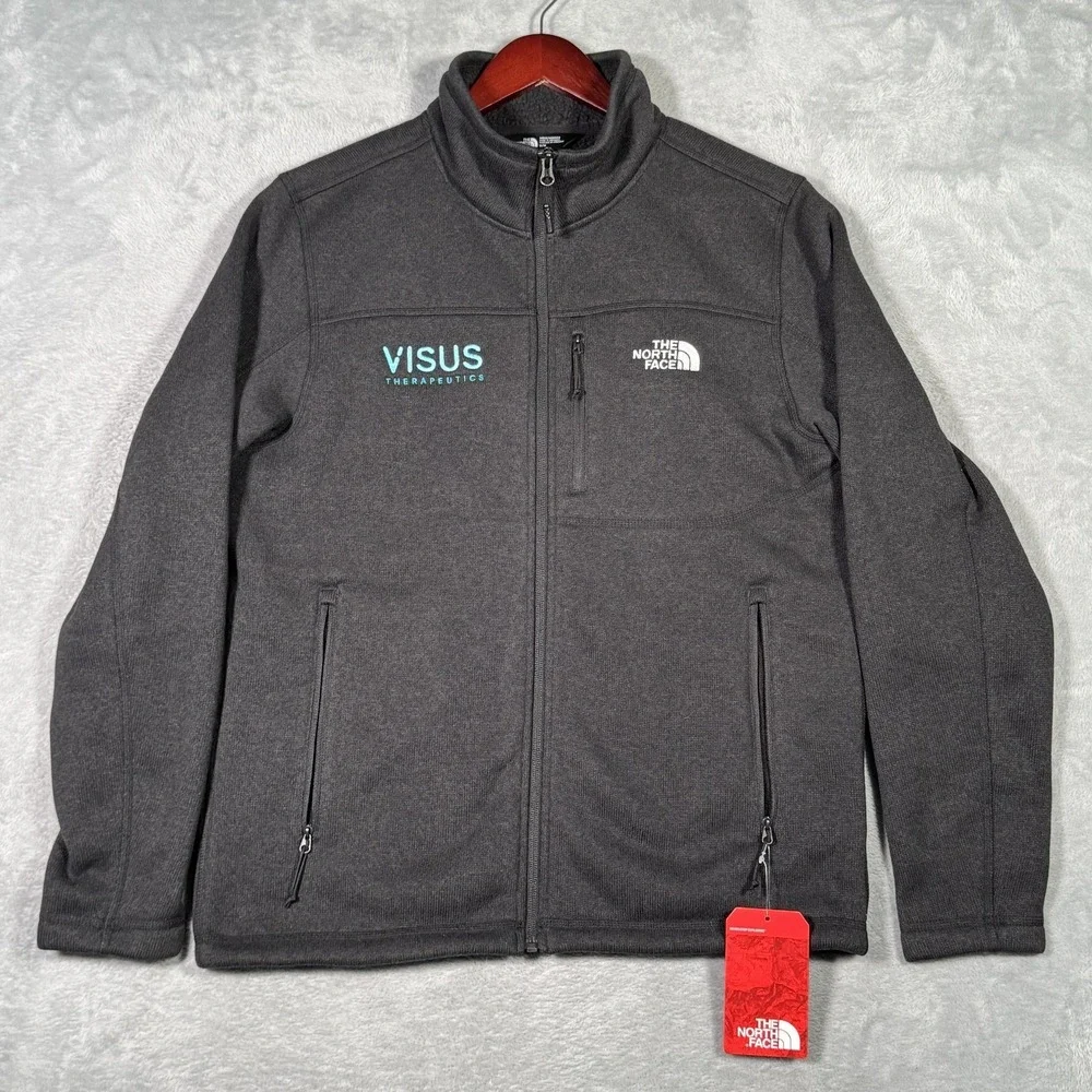 The North Face Jacket Mens M‎ Black Fleece Full Zip Visus Therapeutics Sweater